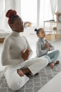 woman meditating