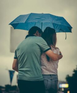 two people under an umbrella